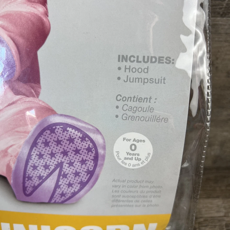 全新 Little Pink Unicorn 神话马动物 婴儿服装 连帽和连身裤 — 第 2/4 张图片