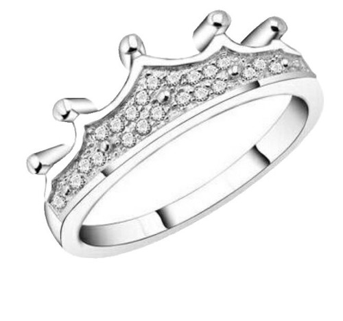 1 Carat Pave CZ Solitaire Engagement Ring - Silver Plated, 6-Claw Setting, RS25 Style 12 thumbnail image