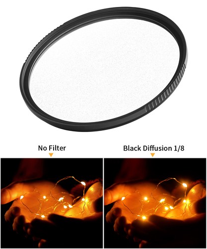 K&F Concept 46mm Diffusion Filter Ring Black Pro Mist Filter 1/8 Multi Coated - Picture 5 of 16