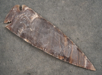 Slightly Bent 4.9'' Flint Spearhead Head Point Knife Blade Arrowhead BB645