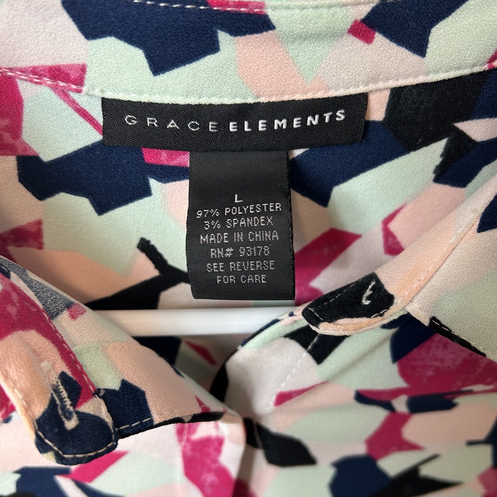 Grace Elements Women's Button Down Blouse Size La… - image 9