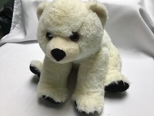 Wild Republic Polar Bear Bean Bag Feet Plush 9"