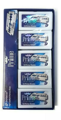 Dorco Prime Platinum Safety Shaving Razor Blades (10 PACKS OF 10 BLADES) (V)