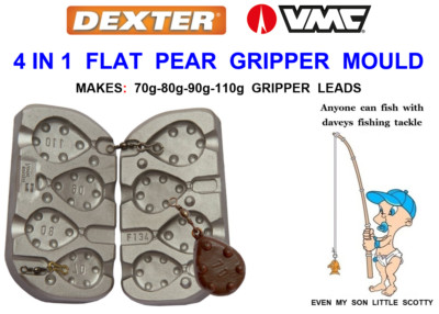 DEXTER 4 IN 1 DUMPY FLAT PEAR GRIPPER FORM MEERESANGELN BARBEL KARPFEN BLEI