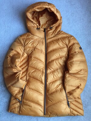 MICHAEL KORS Womens Quilted Packable Hooded Puffer Jacket Coat