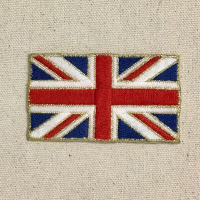 Union Jack Embroidered Iron/Sew On Applique Black UK Flag Patch British Badge - Foto 13