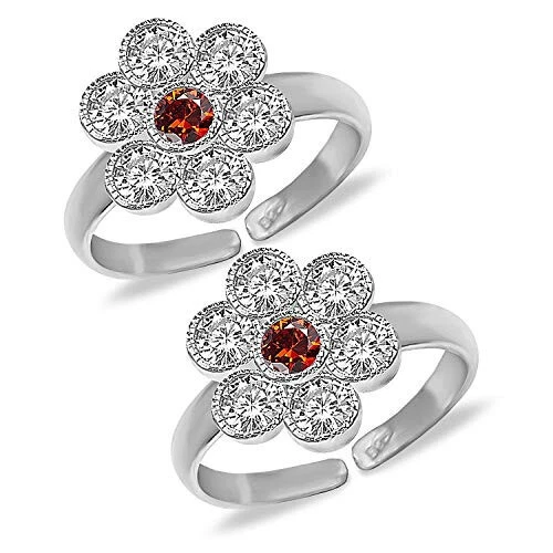 Stone on sale toe rings