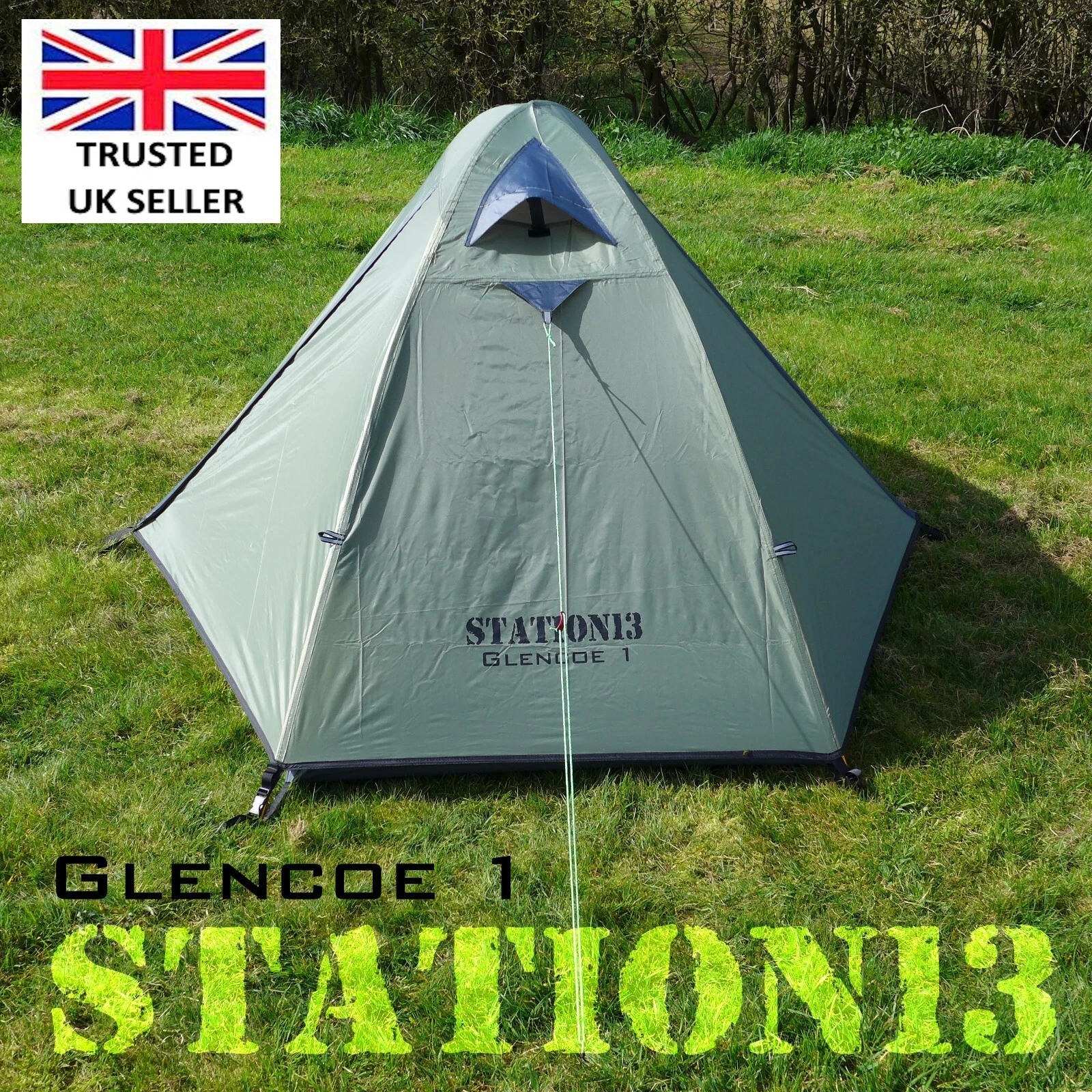 Lightweight 1 Person Backpacking Tent - STATION13 'Glencoe 1' - Just 2kgs NEW!