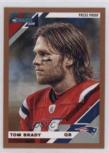 Tom Brady [Bronze Press Proof] #162V 2019 Donruss card