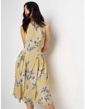 Reformation Anelis Yellow Floral Midi Dress in New Day NWT