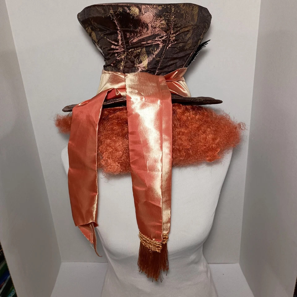Disney Mad Hatter Top Hat With Hair Costume Size Adjuster Alice in Wonderland S - Image 4 of 4