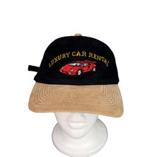 Vintage 80s Lamborghini Hat Strap Black Two Tone Coutach Luxury Car Rental