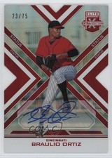 2016 Panini Elite Extra Edition Status Red Die-Cut 23/75 Braulio Ortiz Auto 0ko
