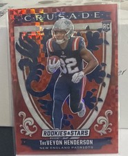 2025 Rookies & Stars TreVeyon Henderson Crusade Red Plaid  Prizm RC #19 Patriots