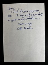 Otto Graham Signed Letter Cleveland Browns NFL HOF Autograph