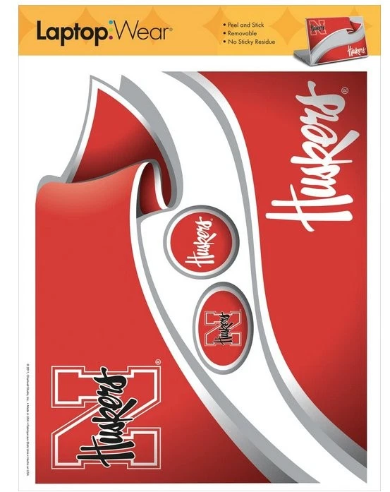 University of Nebraska Huskers Roommates Peel and Stick Laptop Wear Sticker RMK1 - Image 2 of 3