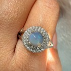 925 Sterling Silver Ring 5mm Natural Opal Gemstone Zircon Handmade Women Gift — photo 9