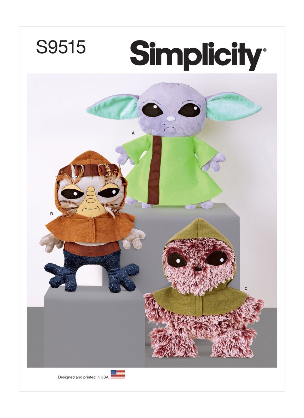 SIMPLICITY 9515 PLUSH ALIENS Child's  Sewing Pattern   SEE FULL DESCRIPTION