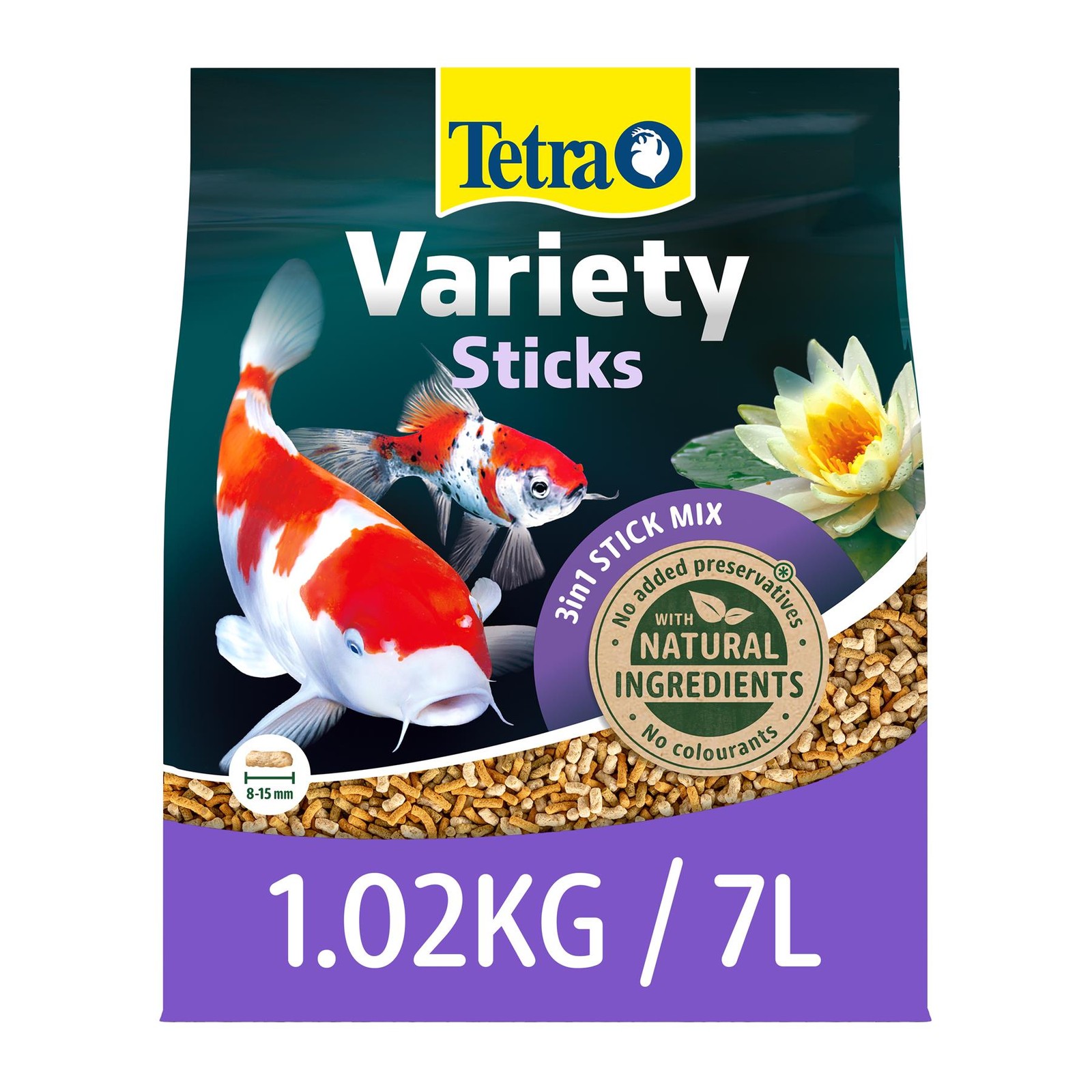 7L ltr litre TETRA POND VARIETY STICKS FLOATING KOI FISH GOLDFISH FOOD 1020g