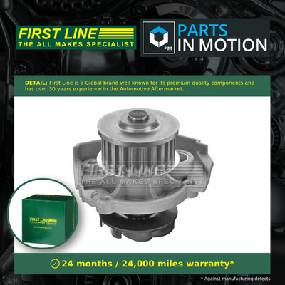 Water Pump fits FIAT 500C 301J410 1.4 2011 on Coolant Firstline 46422512 Quality