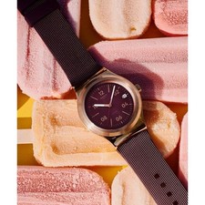 Swatch YIG401 BURGUNDY STORY Irony Chronograph Quartz Watch.s
