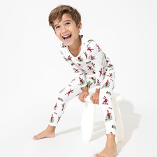New Bellabu Bear "Elf on the Shelf" L/S bamboo 2 piece pajama set, 7/8, NWT