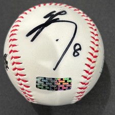Teruaki Sato Autographed Baseball ROOKIE 2021 1st HR Hit BBM COA Hanshin Tigers