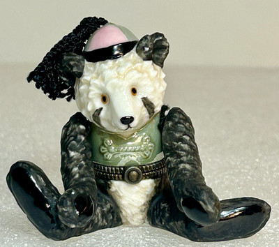 PHB Collectibles Panda Bear Hinged Trinket Box 2.75  Moving Arms Amanda