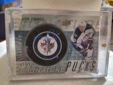 16-17 UD Upper Deck Trilogy Signature Pucks NHL Logo #SP-SC MARK SCHEIFELE /17