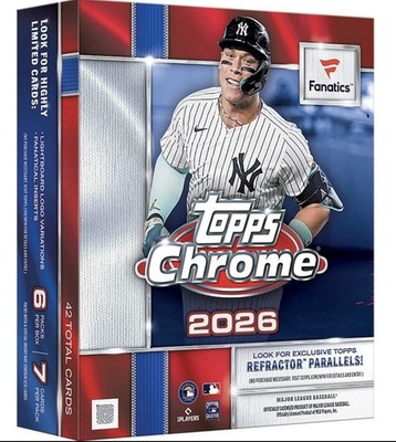 2026 Topps Chrome Baseball Fanatics Exclusive Mega Box MLB *SEALED IN HAND*