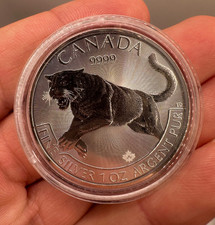 2016 Canada Cougar Tiger 1oz Silver Coin .9999 Fine Silver Coin SIGMA TESTED