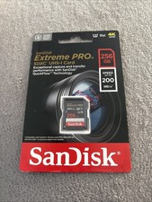 SanDisk SD Extreme PRO 256GB Class 10 200MBs! SDXC UHS-1 4K V30 Memory Card