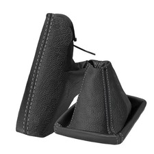 Produktbild - Schaltsack + Handbremsmanschette für Opel Astra H 2004-2010 Echtleder Naht grau