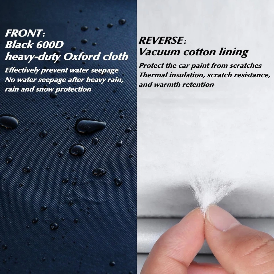 16-Layer Special Full Car Cover Fit for JEEP Wrangler JK 2 Door 07-24All Weather - Image 4 of 4