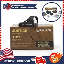 Swampfox Justice Micro Reflex 3 MOA 1x27mm Red/Green Dot Sight For RMR Footprint