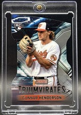 🔥🔥 Gunner Henderson 2023 Stadium Club RC #T-3 Triumvirates SP Die-cut 🔥🔥