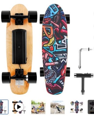 WOOKRAYS Electric Skateboard Wireless Remote Control 350W 12.4 MPH (BRAND NEW)