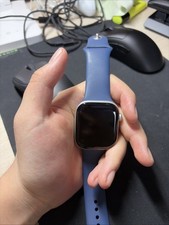 Apple Watch Series 10 46mm GPS, Silver Aluminium Case with Blue Sport Loop Band