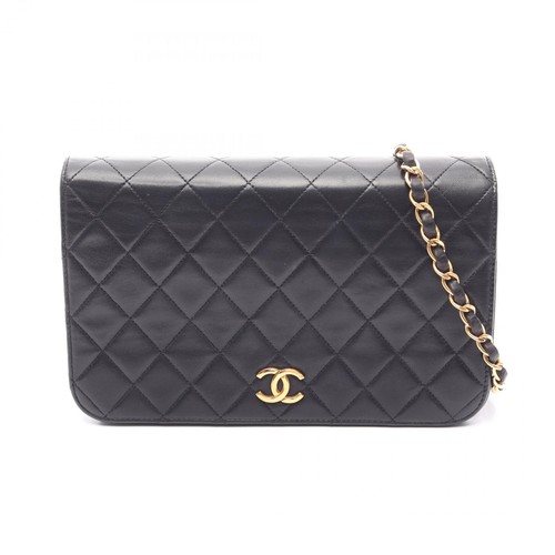 Chanel Matelasse full flap push lock shoulder Bag lambskin sheepskin r0_0608
