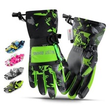 Winter Gloves for Boys and Girls, 3M Thinsulate Kids Small 6-8 Years Green
