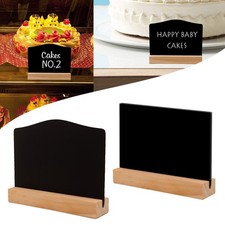 Mini Double Side Tabletop Chalkboard Signs with Base Stands for Food Labels