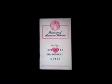 Vintage 1939 Effanbee Doll Booklet Romance of American Fashions Catalogue