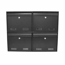 Letterbox for Flats & Apartments Communal W2 Urban Easy Black Matt Finish