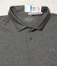 Vineyard Vines Mens Performance Polo Destin Evening Sky Heather Shirt Large NWT