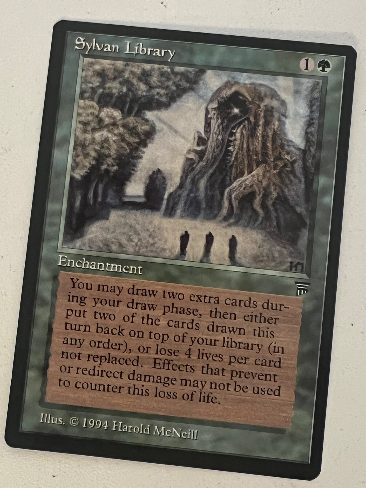Magic the Gathering MTG Legends Sylvan Library NM  (Beta Bob)
