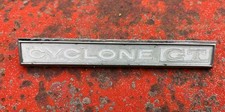 1966 Mercury Comet Cyclone Gt Emblem Front Fender Script Pass Side Broken Pins 1966 Mercury Comet Cyclone Gt Emblem Front Fender Script Pass Side Broken Pins