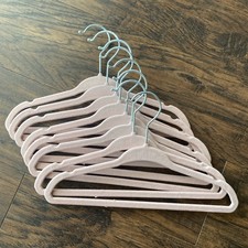 Baby Light Pink Non Slip 8 Pack Hangers For Clothing Closet Organization
