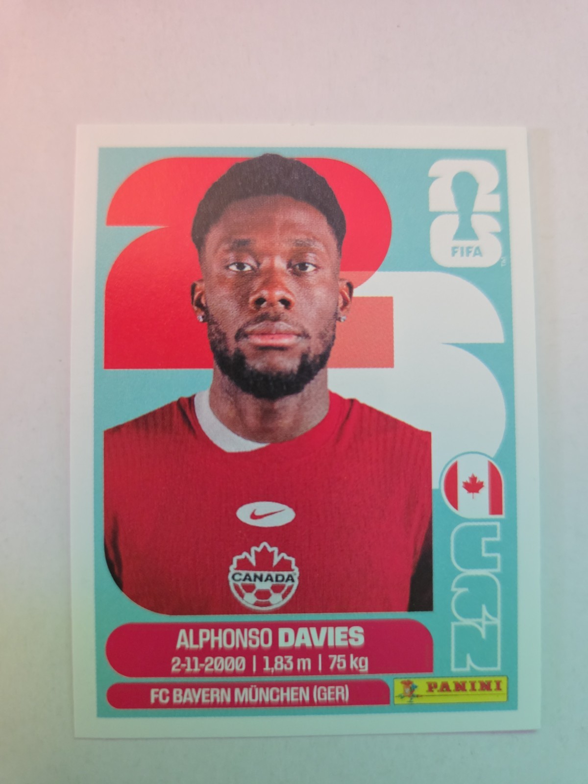 2026 Panini FIFA World Cup Sticker Alphonso Davies #CAN 3 - Canada