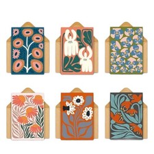 Modern Floral Greeting Card Pack for Everyday Use, Set of 6/12