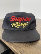 VTG 90 s Snap-On Racing Snapback Hat Black Rope New